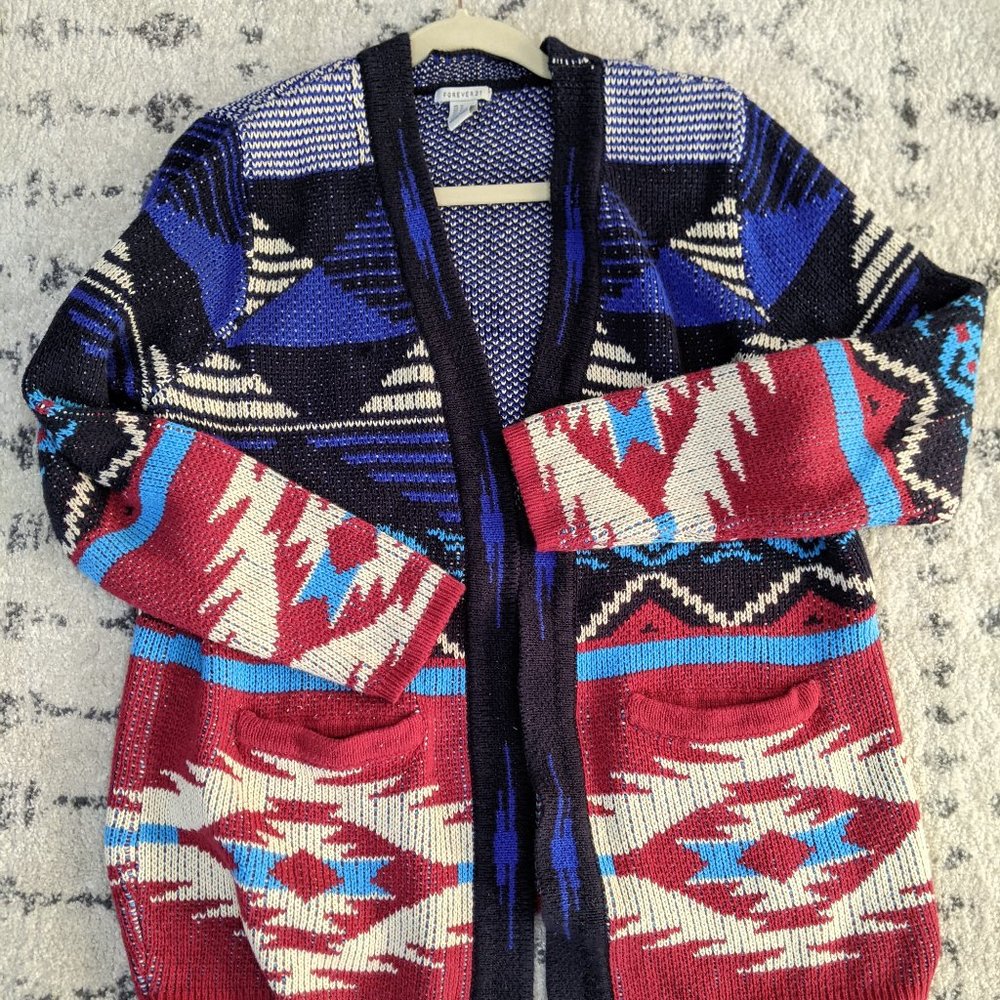 Southwest Aztec Cardigan Sweater